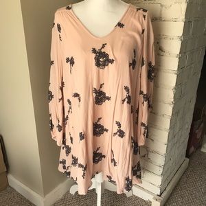 Free People Embroidered Austin Dress Soft Pink